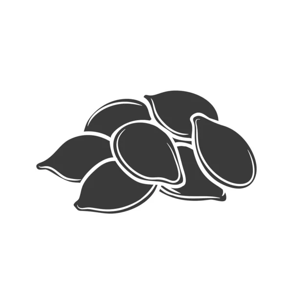 Pompoenpitten glyph icoon — Stockvector