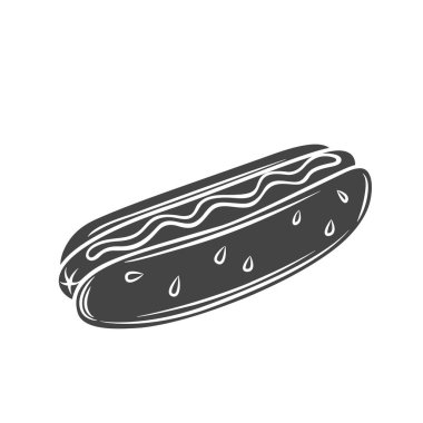 Ketçap ve hardallı sosisli sandviç.