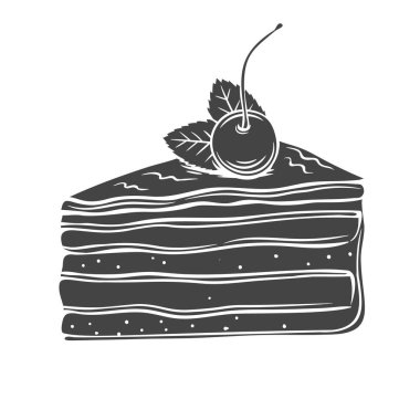 Pasta monokrom simgesi.