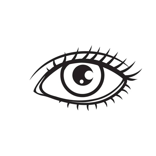 Kvinnliga ögon kontur ikon. — Stock vektor