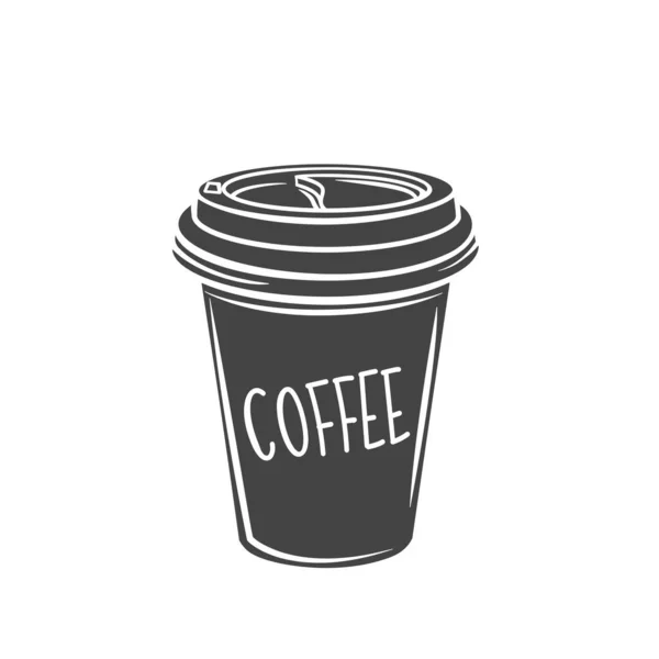 Bebida de café copo de papel descartável —  Vetores de Stock