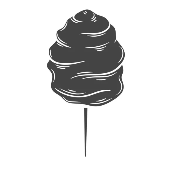 Katoenen snoepjes pictogram badge — Stockvector