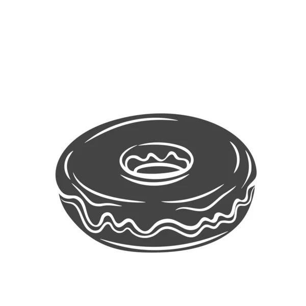 Donut icoon in retro stijl — Stockvector