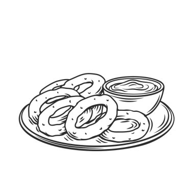 Soğan halkaları, el yapımı fast food.