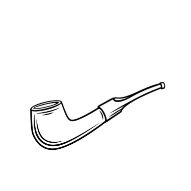 Esrar içmek için tahta pipo.