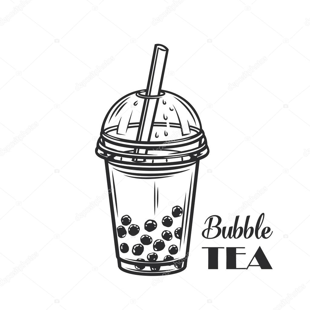 Bubble milk tea outline