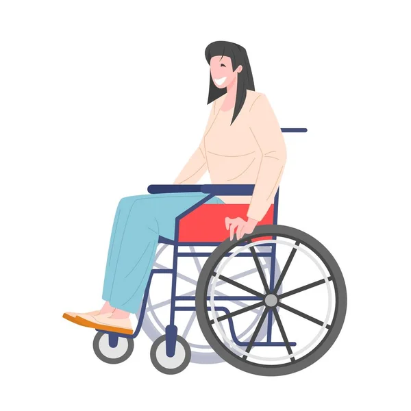 Жінка в інвалідному візку — стоковий вектор