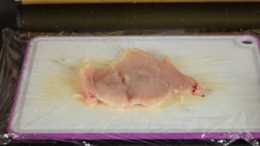 Ev yapımı cordon bleu mutfak içinde hazırlama 