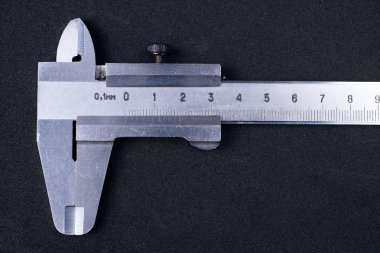 Vintage çelik Kaliper aracı çekim. Çok iyi sempatik içinde Kaliper