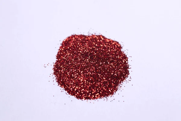 Manikür için ton kırmızı tırnak tuzlama küçük bir demet. Kırmızı Glitter 