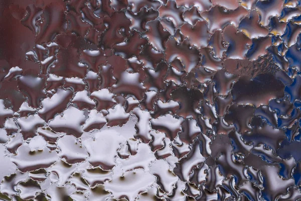 Gotas Água Janela Vidro Fechar Com Fundo Borrado Passa Macro — Fotografia de Stock