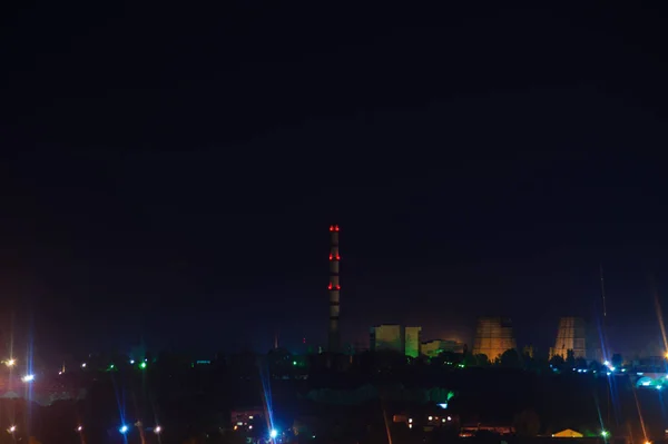 Lange Belichtungszeit Nacht Foto Viele Sterne Mit Bäumen Vordergrund Weit — Stockfoto