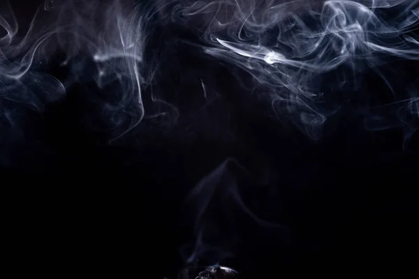 Vape Nuvens Fumaça Isoladas Fundo Preto Salpicos Líquidos Vape Quente — Fotografia de Stock