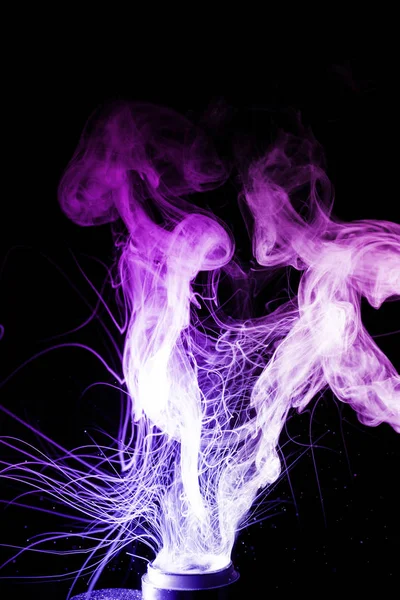 Colorful clouds of vape fog. Splash of colour and glicerine clouds with boling splay of liquid, purple and blue colours. Vape culture and no smoking movement. — Stock Photo, Image