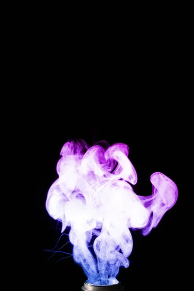 Vape clouds splash with two colours fog is blue and purple colou — Stock Photo, Image