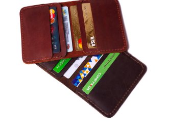 24.01.2019 Ukrayna, Kiev. El yapımı kırmızı ve kahverengi renk bir parçası