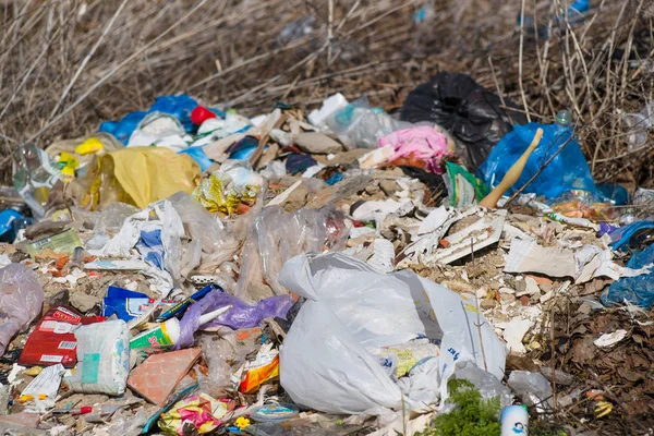 Tarım alanında çöp. Ekoloji sorunu ve büyük zarar 