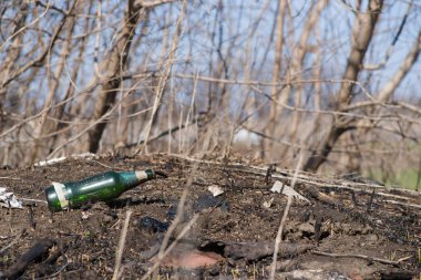 Tarım alanında çöp. Ekoloji sorunu ve büyük zarar 