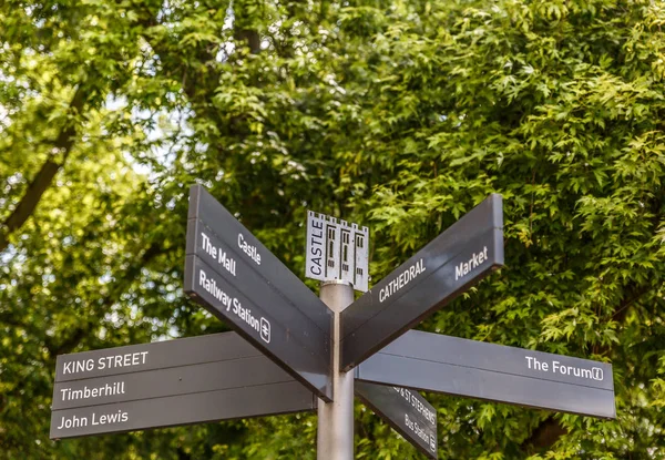 Indicatie Van Adressen Een Straat Norwich Verenigd Koninkrijk — Stockfoto