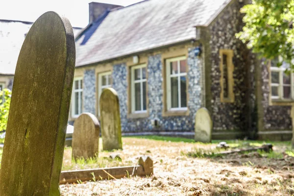 Nahaufnahme Eines Grabsteins Auf Einem Englischen Friedhof Großbritannien — Stockfoto