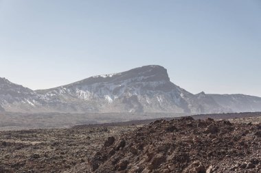 Özel görünüm Teide Milli Parkı güneşli bir ada Tenerife, Kanarya Adaları, İspanya