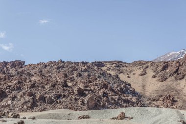 Teide Milli Parkı, ada Tenerife, Kanarya Adaları, Spai ay bir manzarada benzer görüntülemek
