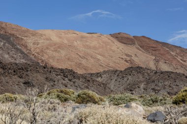 Teide Milli Parkı, Kanarya Adaları, İspanya'nın bölgede arazi farklı renkler