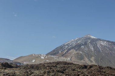 Teide Yanardağı Adası Tenerife, güneşli ve bulutsuz bir günde, İspanya