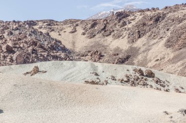 Kumullar ve lav Teide Milli Parkı, Tenerife Adası, Kanarya Adaları, İspanya