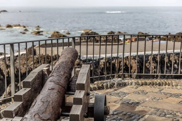 Ancient Cannon Located Garachico Island Tenerife Canary Islands — Stock Photo, Image