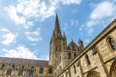 Güzel yaz günü, İngiltere'de Norwich Katolik Katedrali