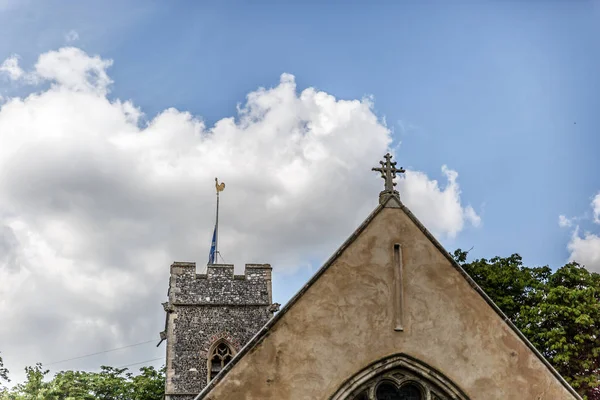 Μεσαιωνικό Στυλ Εκκλησία Στην Αγγλική Πόλη Του Νόργουιτς Αγγλία — Φωτογραφία Αρχείου