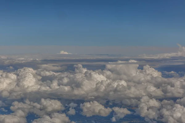 Mar Nubes Vista Desde Ventana Avión Sobre Ellas — Foto de Stock