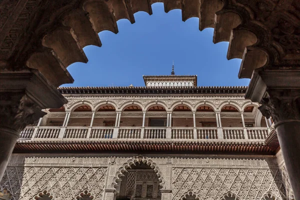 Real Alcázar Sevilla Patio Las Doncellas Palacio Real Construido 1360 —  Fotos de Stock