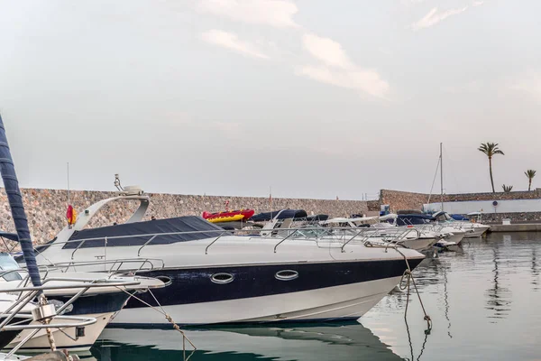 Port Luxury Yachts Docked Spain — Stock Photo, Image