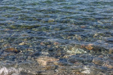 Deniz su arka plan, kristal ve şeffaf