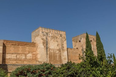 Görünüm kalesinin Alhambra, Granada, İspanya