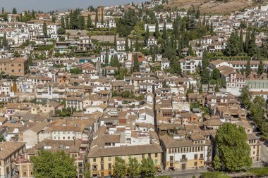 Alhambra, Granada, İspanya her bakıldığında şehir mimarisi