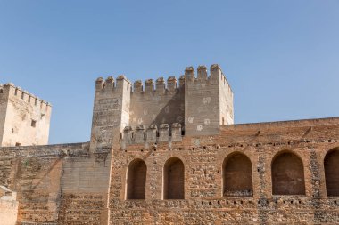 Andalusia, İspanya Granada'da Alhambra Alcazaba