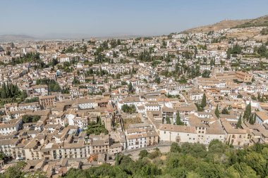 Granada üzerinde harika bir manzara. İspanya