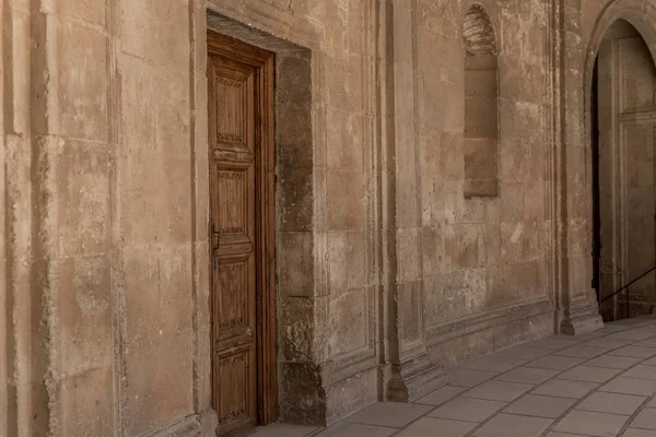 Corredores Interiores Del Patio Del Palacio Carlos Fortaleza Alhambra Granada — Foto de Stock