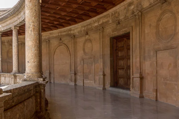 Dentro Del Palacio Carlos Palacio Carlos Alhambra Granada España — Foto de Stock