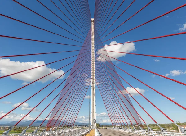 Größte Schrägseilbrücke Spaniens Und Europas Ciudad Talavera Reina Einem Sonnigen — Stockfoto