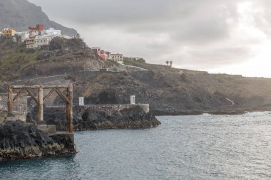 Köy Garachico, Tenerife Adası, İspanya bölümünün görünümünü