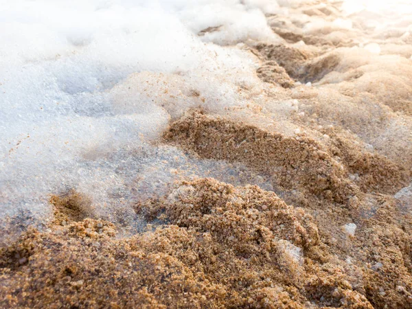 Closeup abstract image of soap foam looking like clouds in sky after beach disco party — Stock Photo, Image