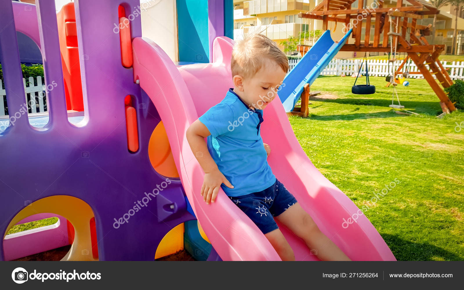 child plastic slide