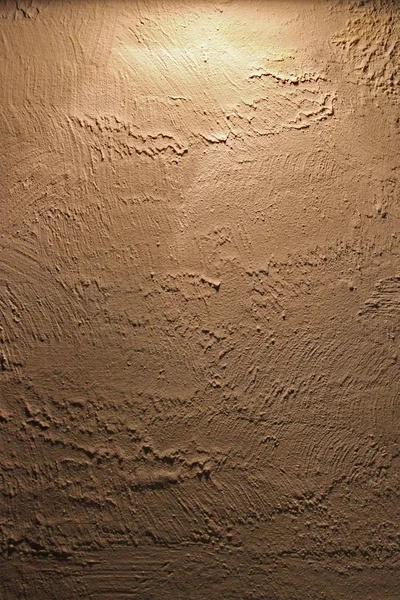 Beige Plastered Wall Localized Lighting — Stock Photo, Image