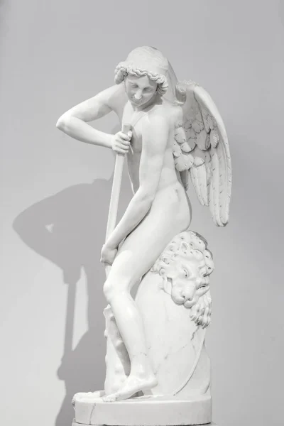 Arco Flexión Cupido Maza Hércules Original Del Louvre Fue Creado — Foto de Stock