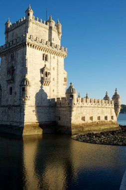 Belem Kulesi üzerinde tagus Nehri, lisbon, Portekiz.