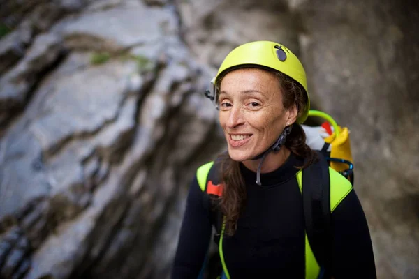 Canyoning Lapazosa Canyon Bujaruelo Valley Pyrenees Huesca Province Aragon Espanha — Fotografia de Stock